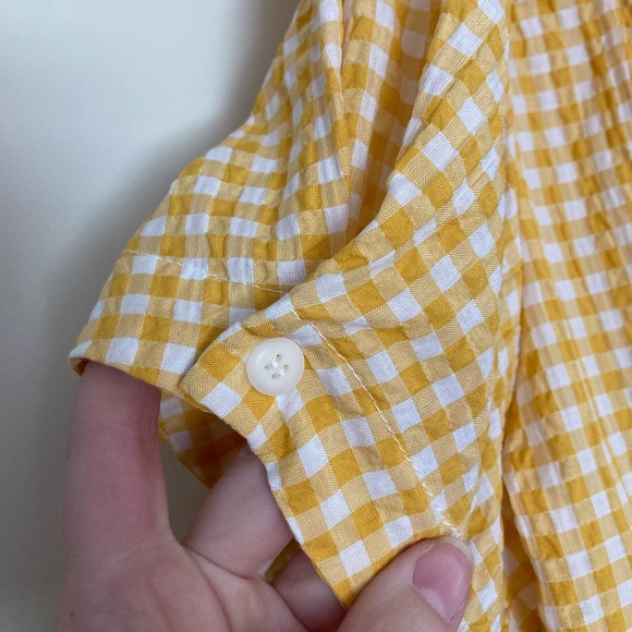 NWT Max Studio Checkered Tie Shirt - Picture 6 of 6